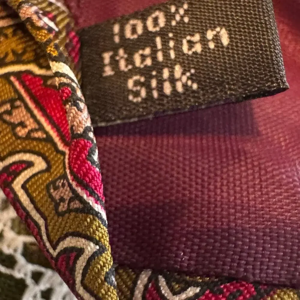 Traditionalist 100% Italian Silk Necktie Paisley REPP Tie 57